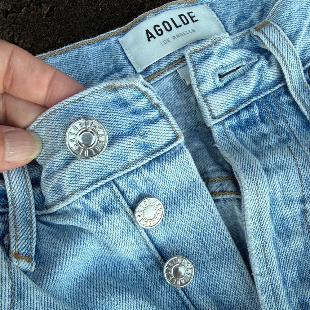 Agolde distressed Straight leg button fly Jeans - Picture 8 of 8